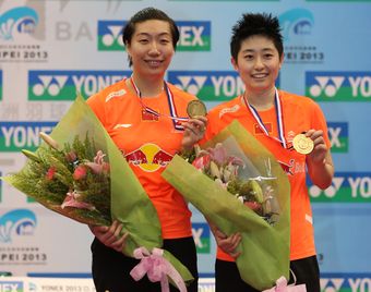 女雙金牌由王曉理(左)于洋獲得。(李天助／攝)