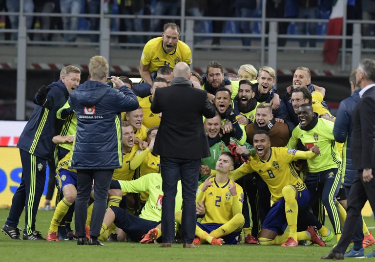 瑞典總比分1-0晉級世界盃正賽。