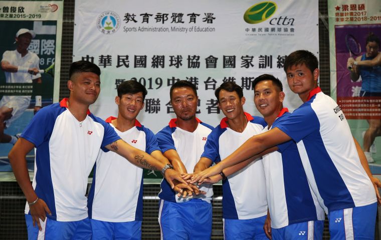 中華男子網球隊對香港先拿下前兩點領先。資料照片