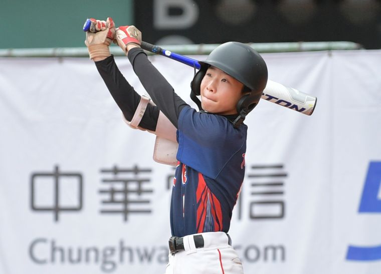 吳聖智首棒首打席全壘打。大會提供