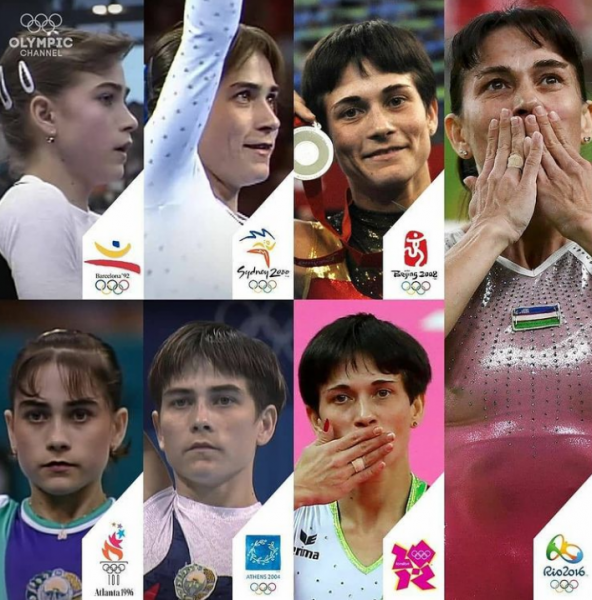「鋼鐵媽媽」丘索維金娜參加了八屆奧運體操賽。摘自丘索維金娜IG