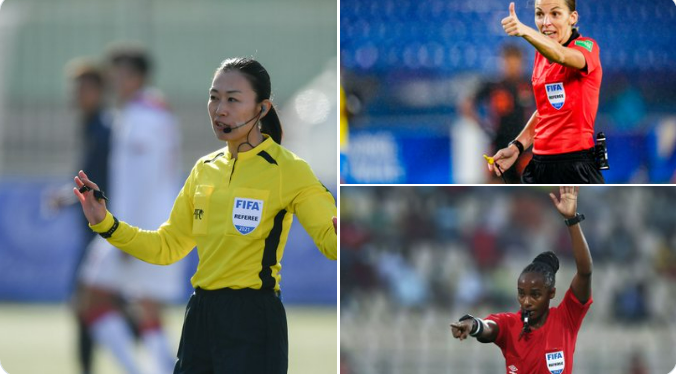 有3名女性入選卡達世足賽的裁判名單。摘自國際足總推特