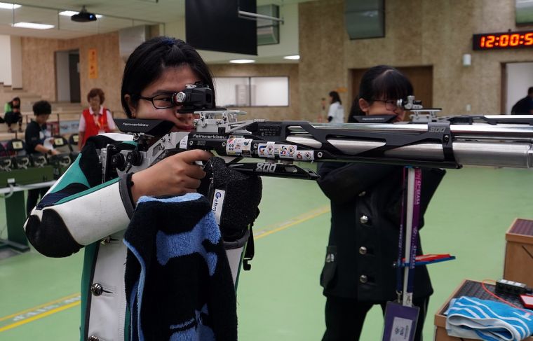 東南亞射擊錦標賽女子10公尺空氣槍林穎欣以03屈居第二。