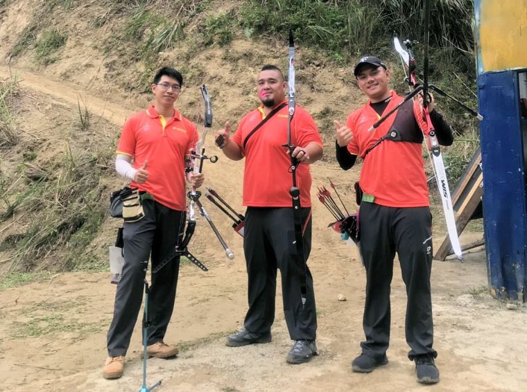 高雄市在原野射箭獲得男子團體銀牌。高雄市政府運動發展局提供