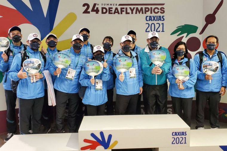 (附件照片3)我國代表團整裝蓄勢待發 前進2022年南卡西亞斯第24屆達福林匹克運動會。體育署提供