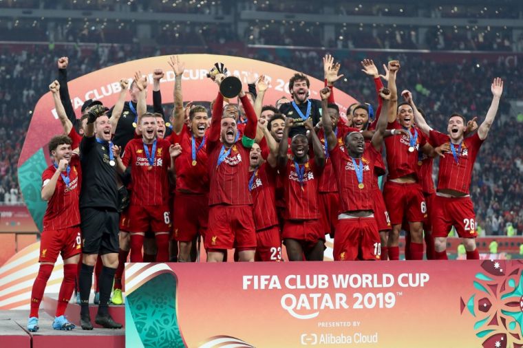利物浦奪下世俱盃冠軍，2019年的第3個冠軍。（法新社）