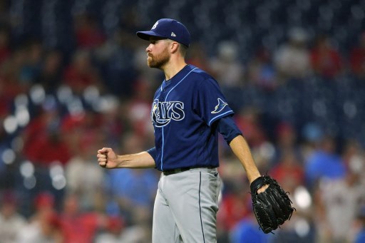 光芒後援投手麥修(Collin McHugh)今天竟然在10局下半上演故意投手犯規。法新社