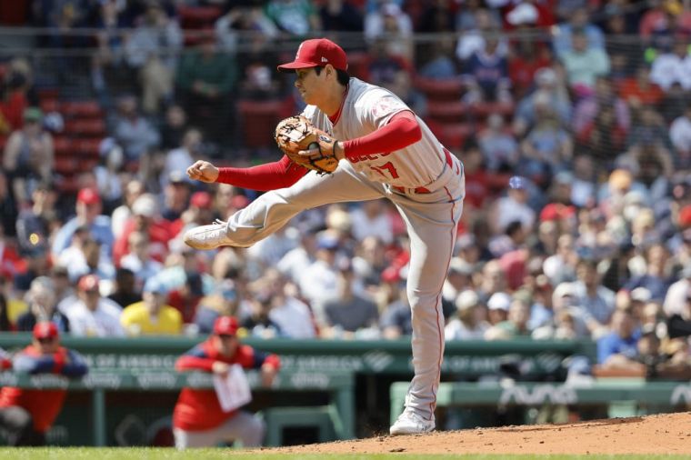 大谷翔平7局11K,好球率創紀錄。法新社