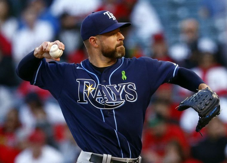 光芒先發老將克魯伯(Corey Kluber),本季出賽6場共1勝2敗。法新社