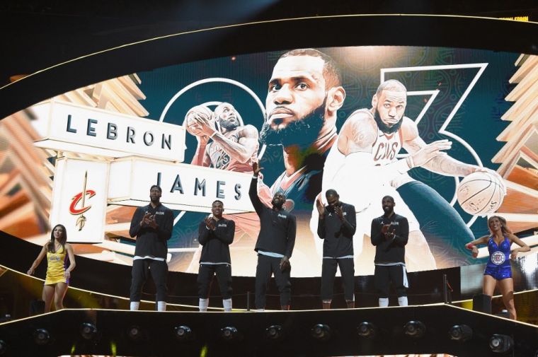 詹姆斯(Lebron James)加盟籃網???法新社