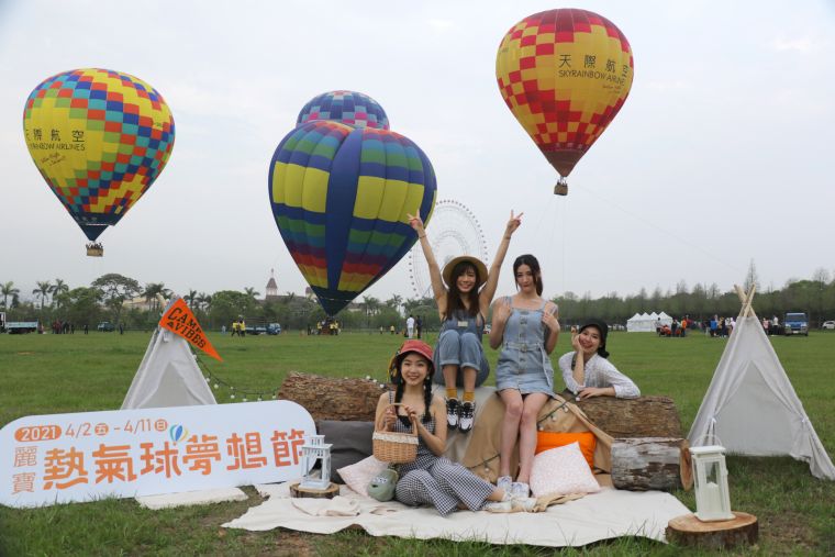 麗寶熱氣球夢想節,4月2日登場,今日試乘美照曝光。官方提供