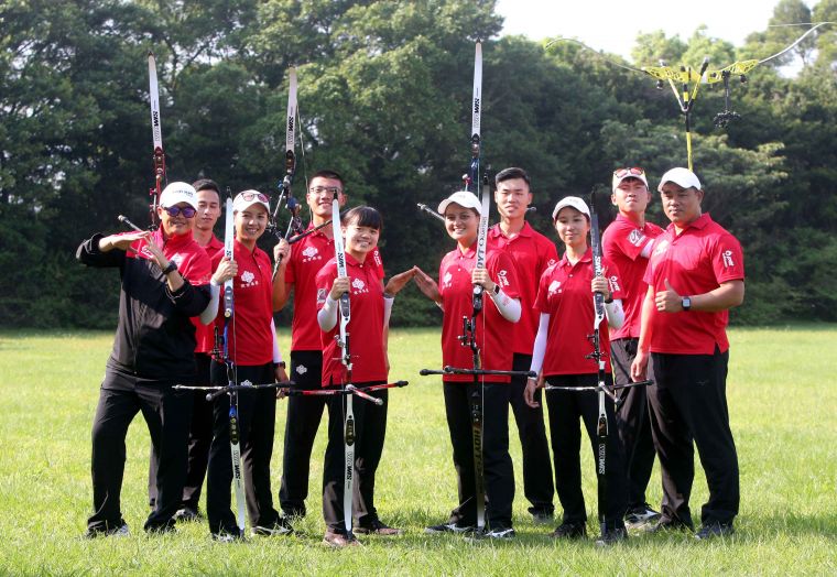 寒舍集團開心收下隊史第五場完勝。中華企業射箭聯盟/提供