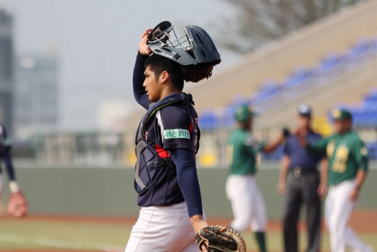 平鎮高中捕手張翔。學生棒聯提供