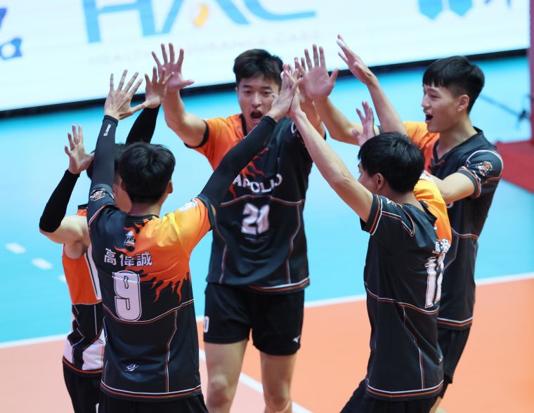 臺中太陽神打下第二勝。中華民國排球協會提供