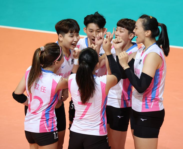 臺北鯨華主場二連勝。中華民國排球協會提供