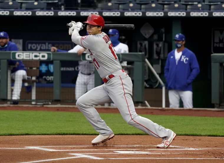大谷翔平上演三刀流。法新社