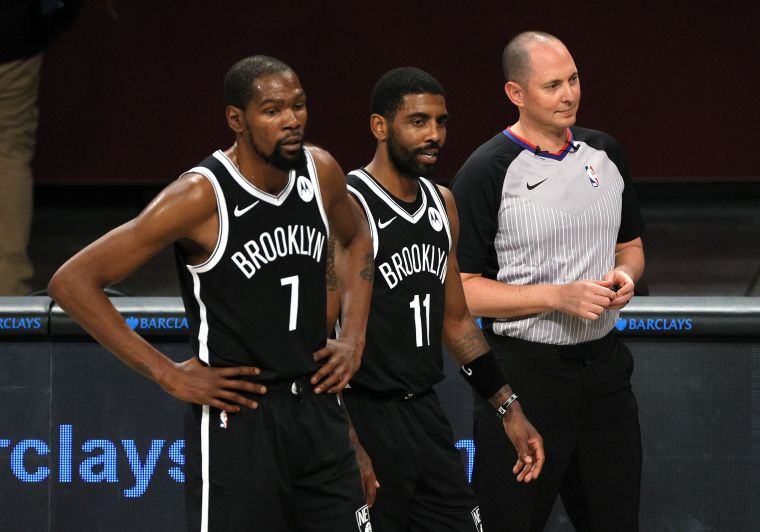 籃網兩大巨星杜蘭特(Kevin Durant)、歐文(Kyrie Irving)傷癒復出。法新社