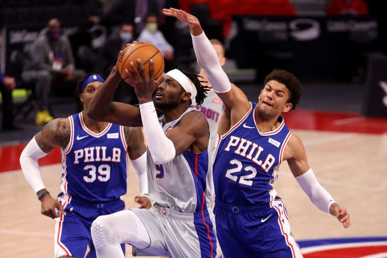 本季加入的葛蘭特(Jerami Grant)成為活塞的最大亮點。法新社