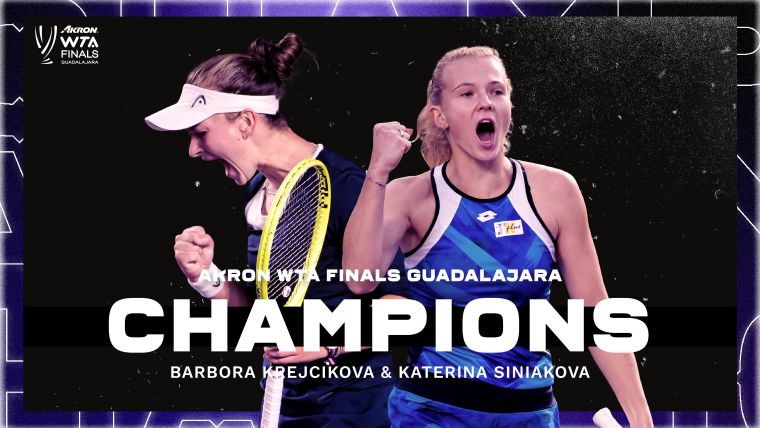 捷克組合打下年終賽冠軍。摘自WTA推特