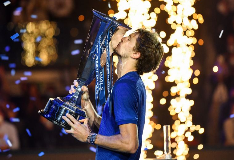 小季維瑞夫第二度稱霸年終總決賽。摘自ATP推特