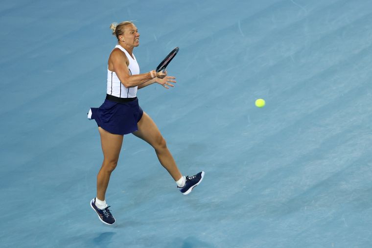 36歲猛女珂奈皮首度打進澳網女單8強。摘自澳網推特
