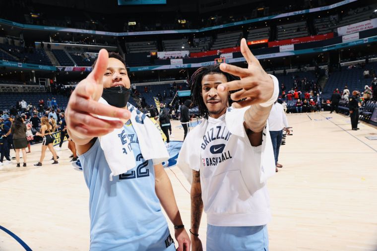 Ja Morant季後賽首輪表現連老爸都看不下去。摘自Ja Morant推特