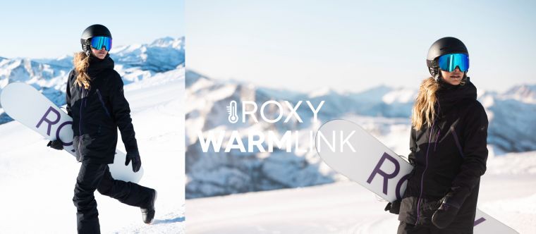 ROXY 推出科技智能加溫雪衣，一鍵即刻調節你的理想溫度。官方提供