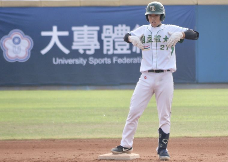 廖奕安大學首度猛打賞。吳敏欣攝