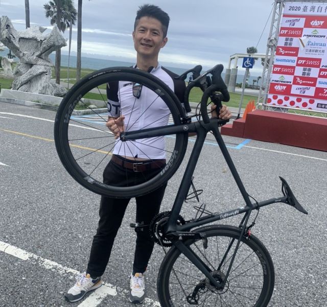 台灣自由車「最強素人」范永奕今年第十度挑戰KOM。大會提供