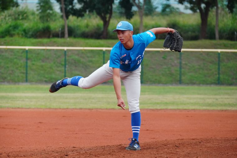 陳柏安主投5局取得勝投。陳孟葦攝
