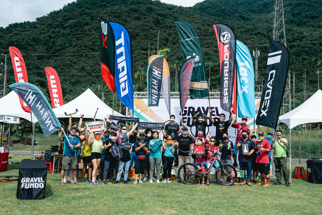 Gravel Fundo集結全台灣21家自行車品牌業者共同支持。輪動台灣運動協會提供