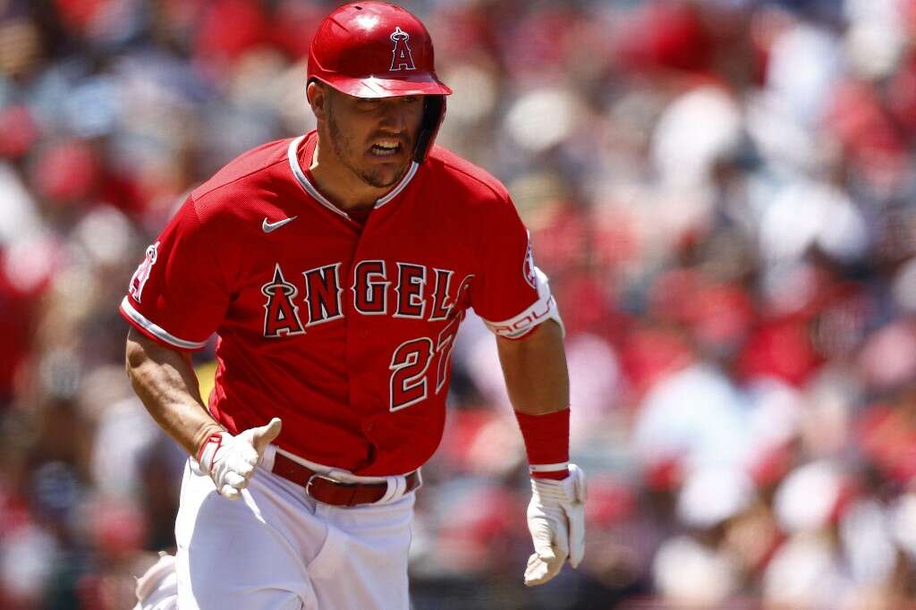 天使主砲(Mike Trout)近況不佳,三連戰累積11打數無安打,一共吞下9次三振。法新社