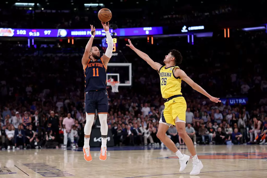 布朗森（Jalen Brunson）今天下半場砍進24分。法新社