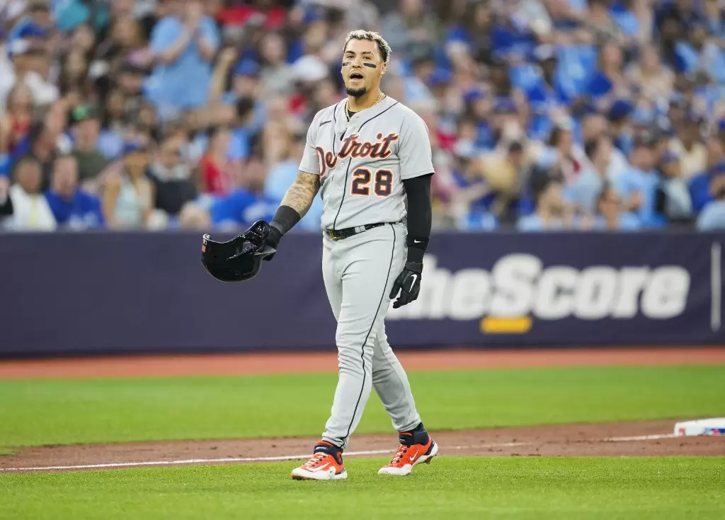 底特律老虎當家游擊手巴耶茲（Javier Baez）。法新社