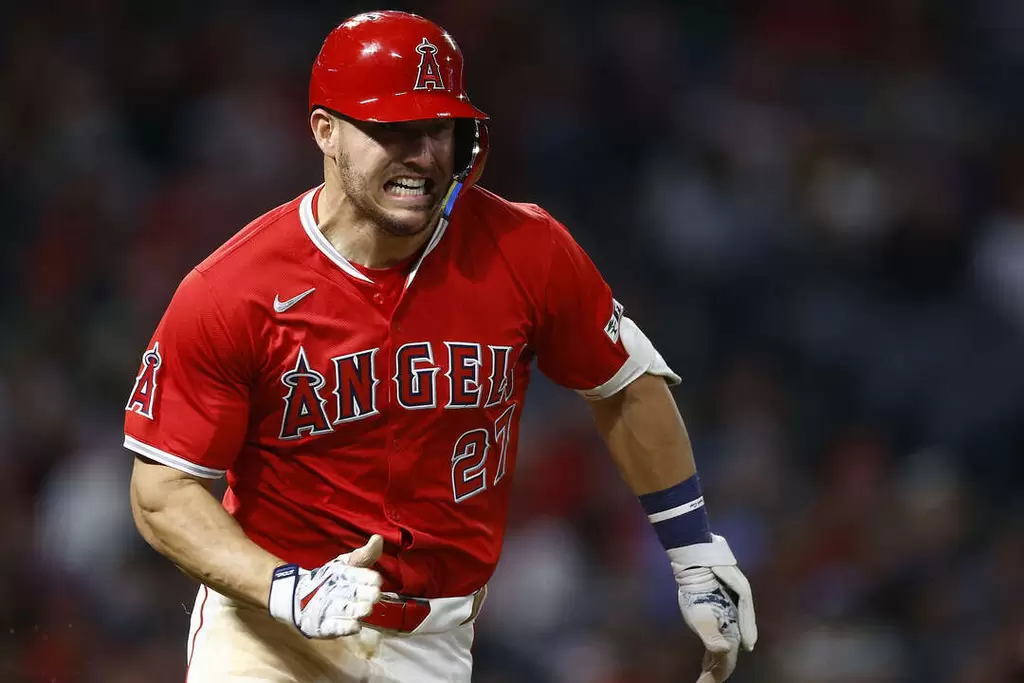 洛杉磯天使球星楚奧特（Mike Trout）。法新社