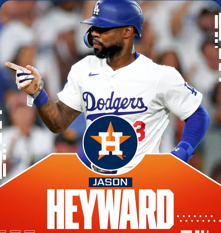 35歲老將海沃德（Jason Heyward）今（30日）正式加盟休士頓太空人。摘自MLB推特