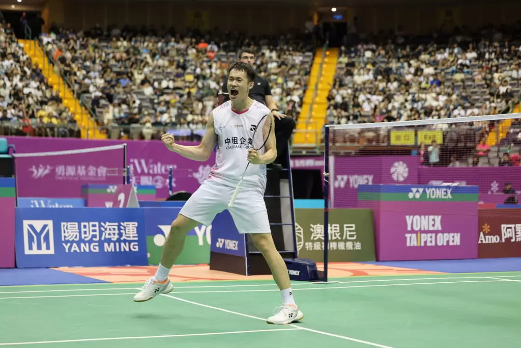 戚又仁也首度打進台北公開賽男單決賽。李天助攝