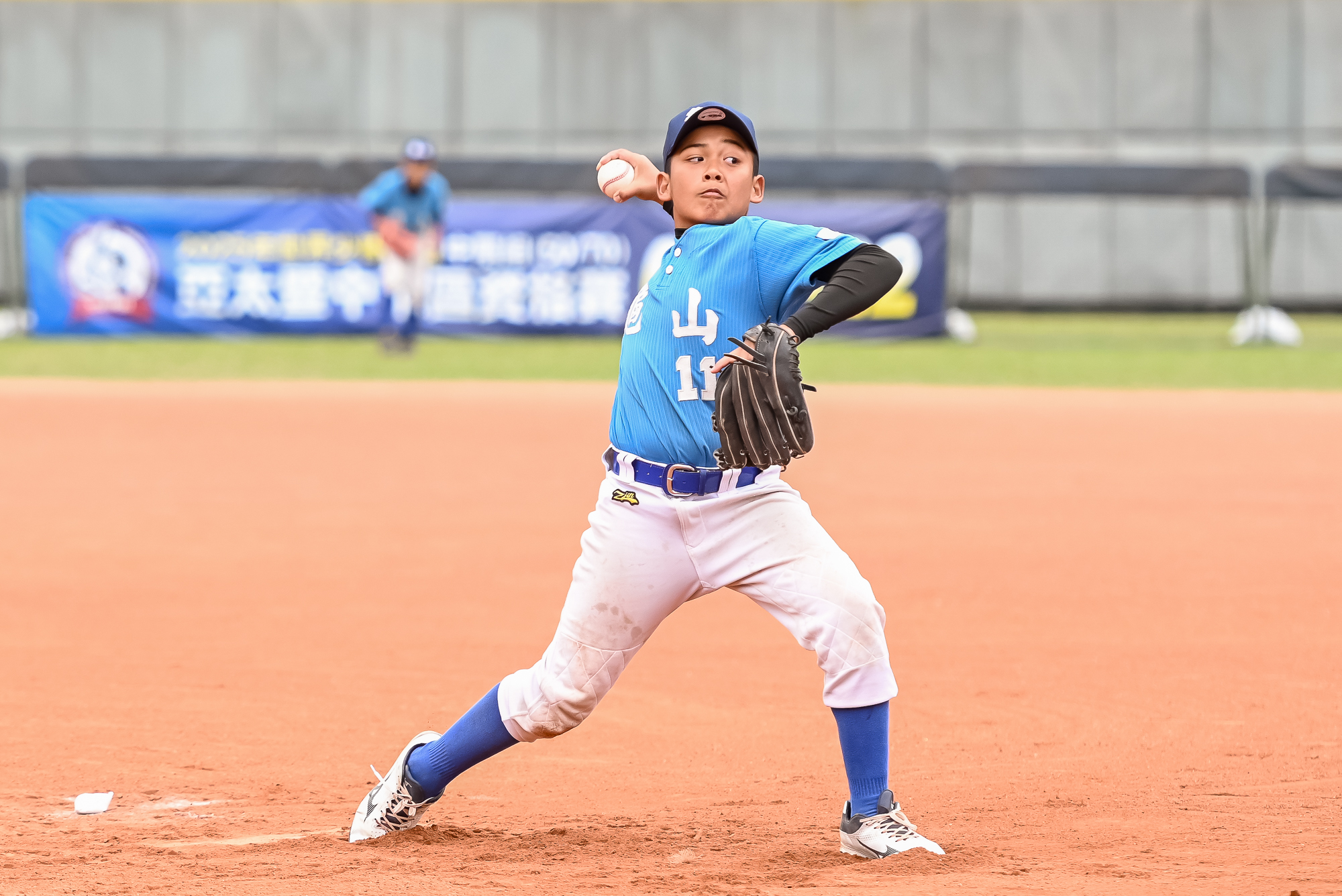 桃園市隊楊亞柏扮奇兵先發5.1局。台灣世界少棒聯盟提供