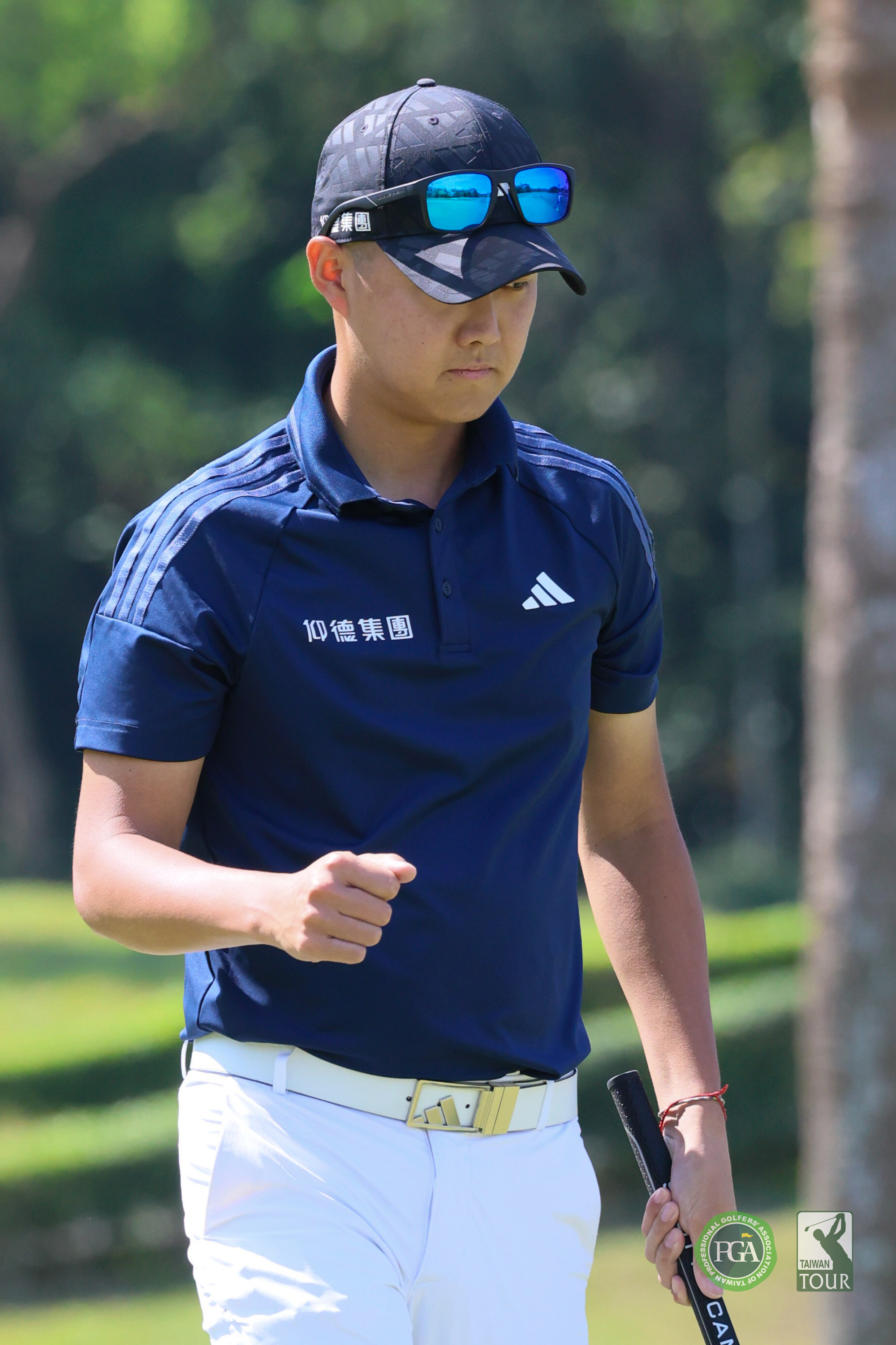 沈威成以三回合總桿205桿-11暫並列第一。Tpga／林聖凱攝影 