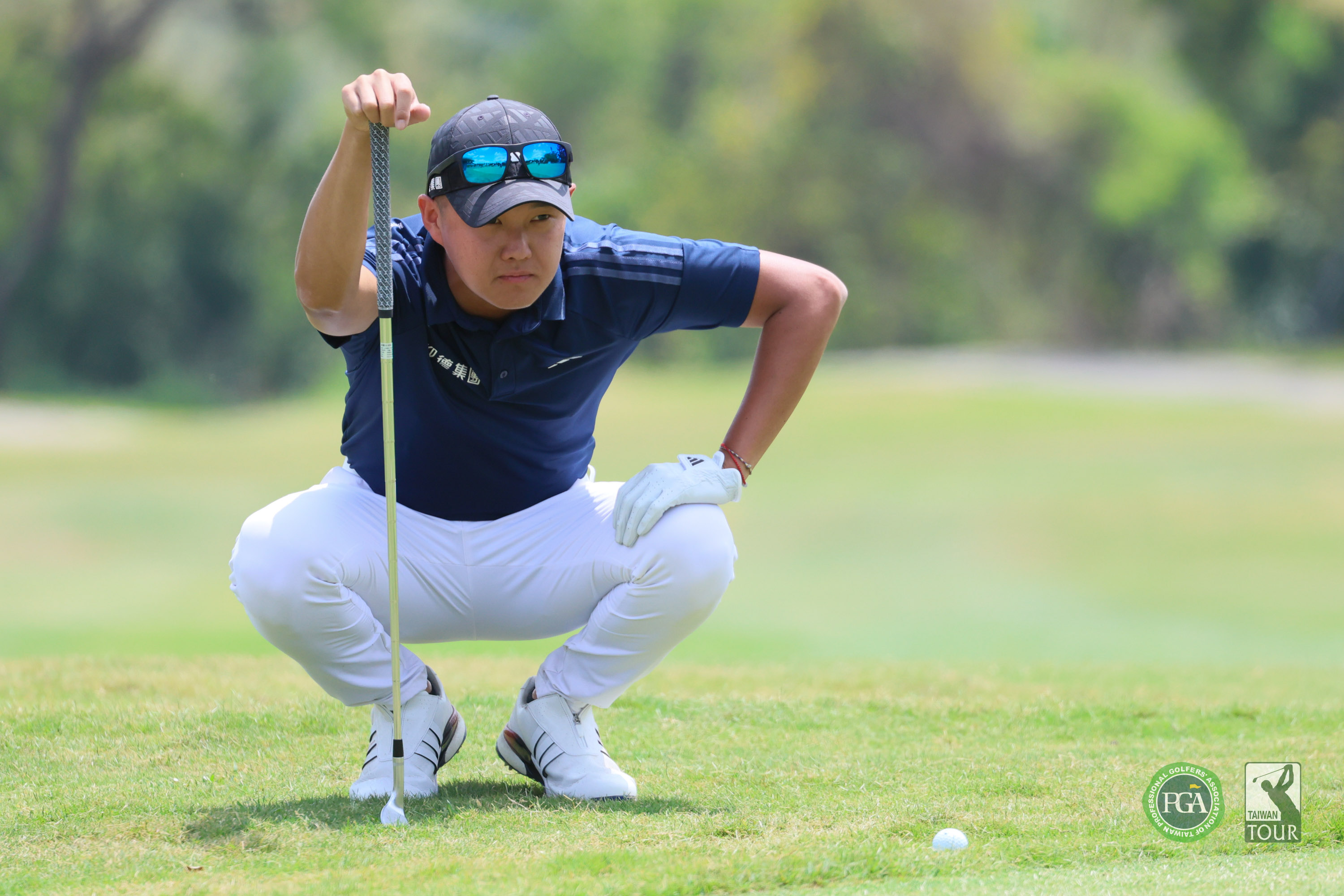 沈威成以三回合總桿205桿-11暫並列第一。Tpga／林聖凱攝