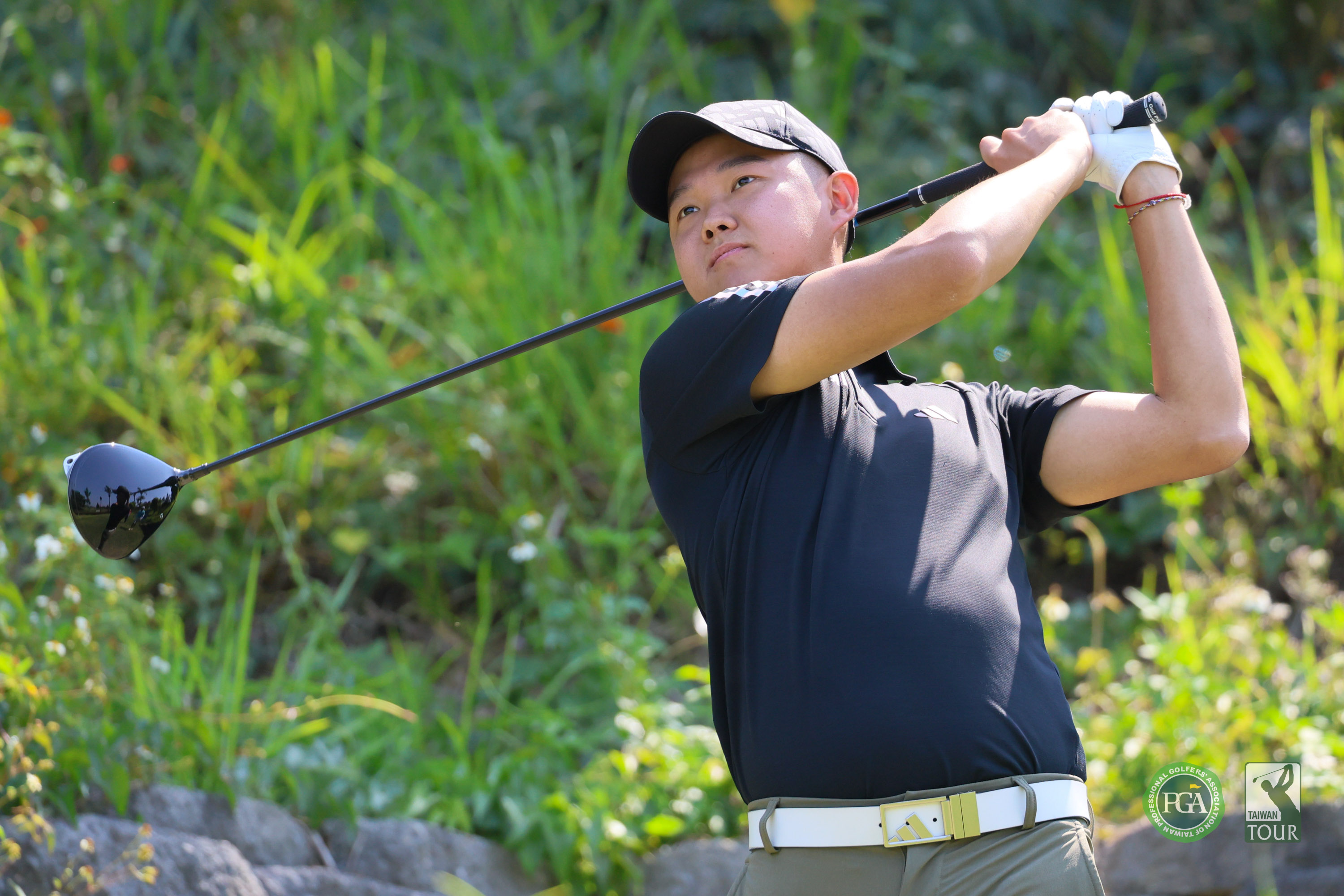 第一回合沈威成以67桿-5暫並列第一。Tpga／林聖凱攝