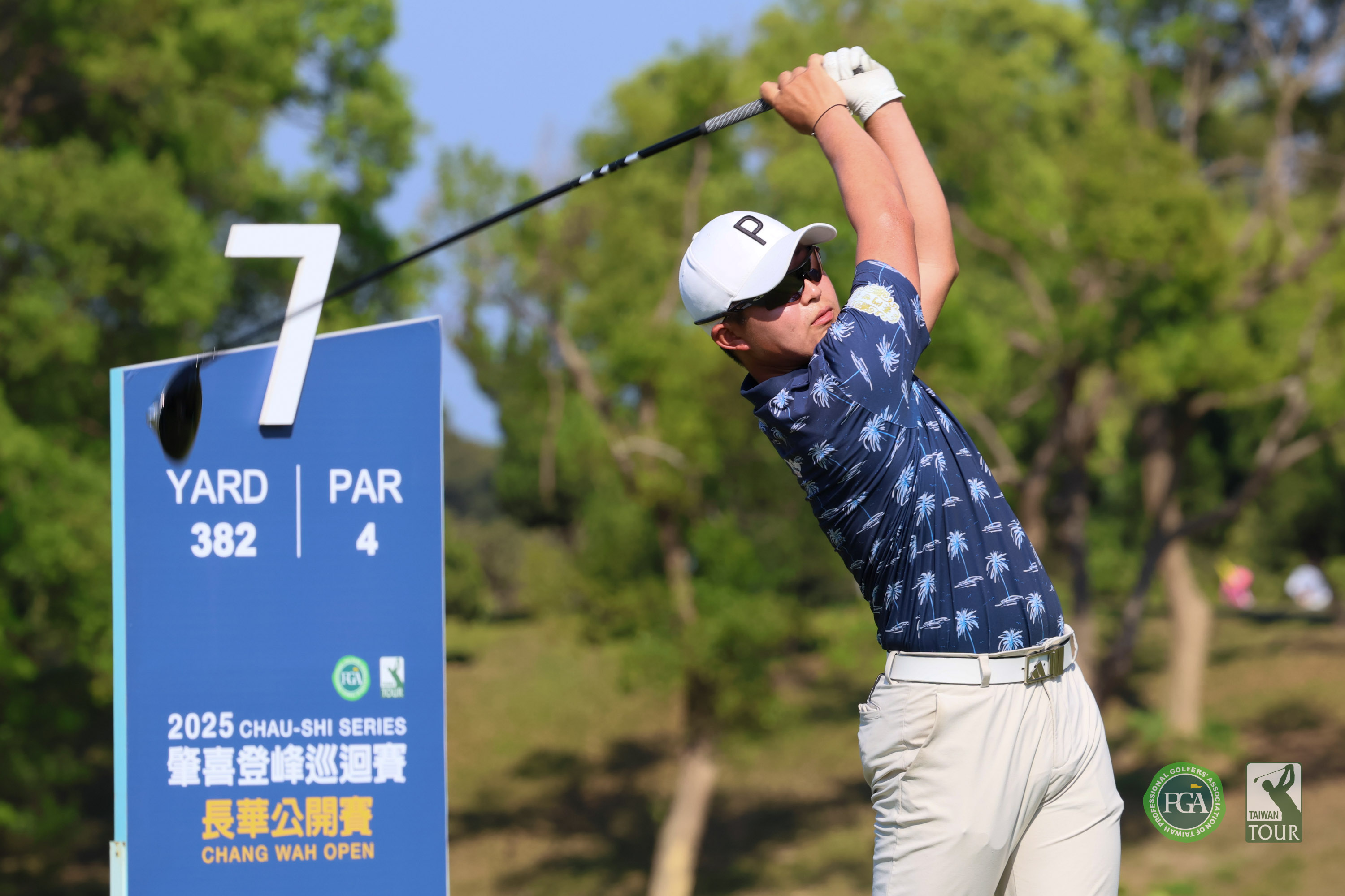 第二回合謝旻軒以136桿-8暫居第二。Tpga／林聖凱攝