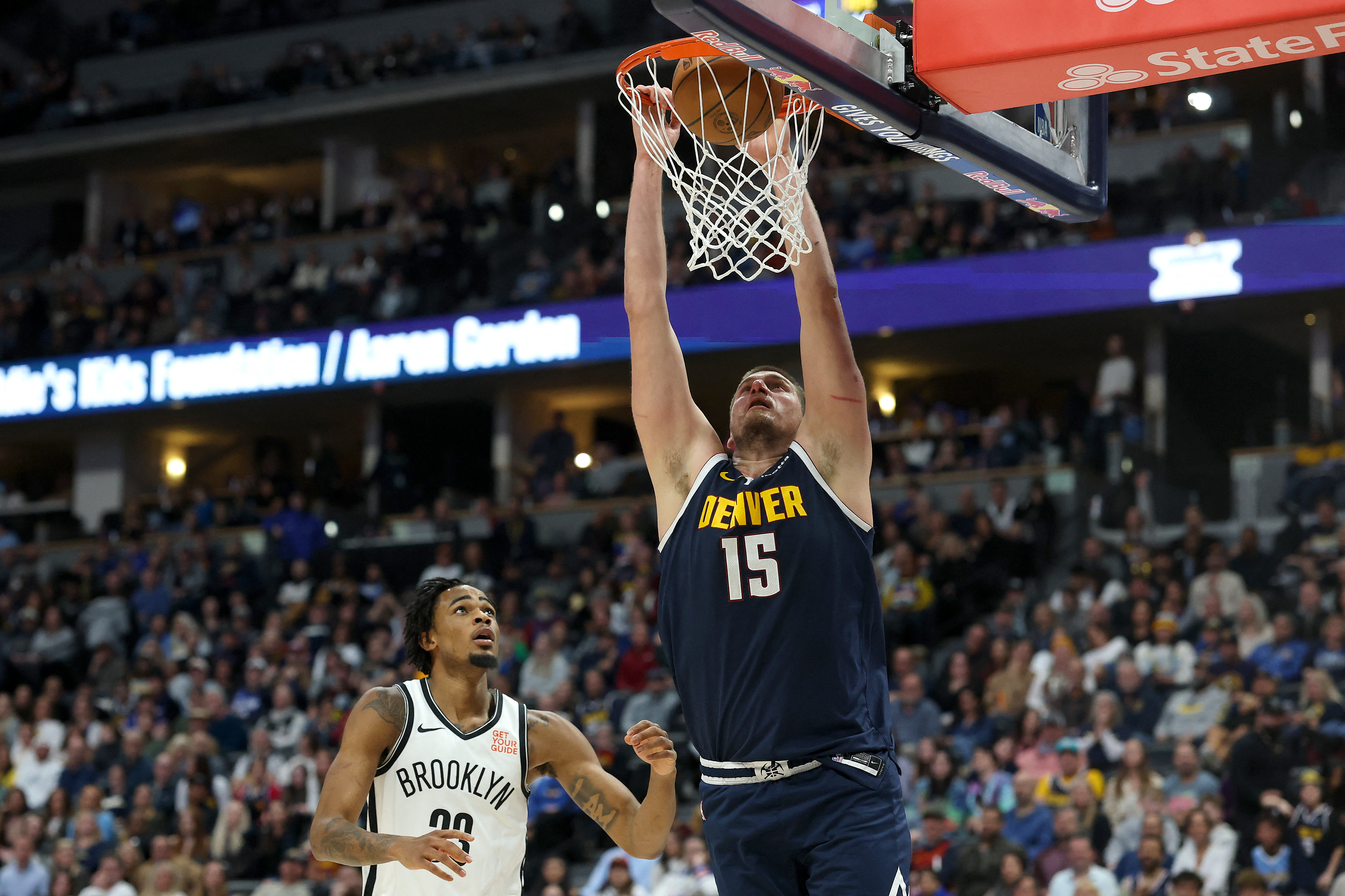 金塊當家「小丑」約基奇(Nikola Jokic)創下一項驚人紀錄。法新社