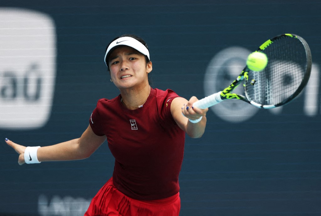 菲律賓年僅19歲外卡球員伊阿拉(Alexandra Eala)晉邁阿密4強。法新社