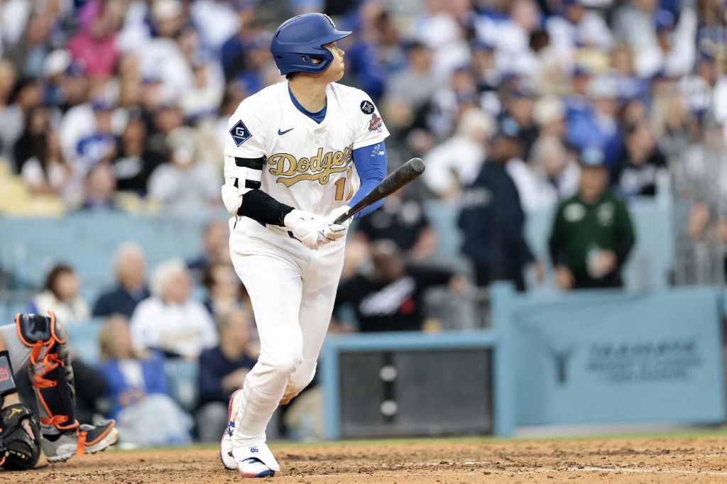大谷翔平開幕就打出全壘打。法新社