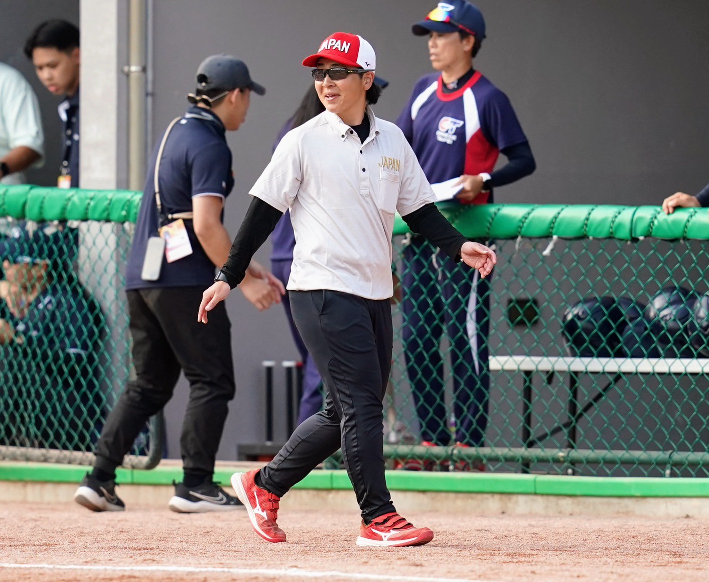 帶隊來台2次，日本總教練山本優如願拿下U15亞洲盃冠軍。 （中華壘協提供）