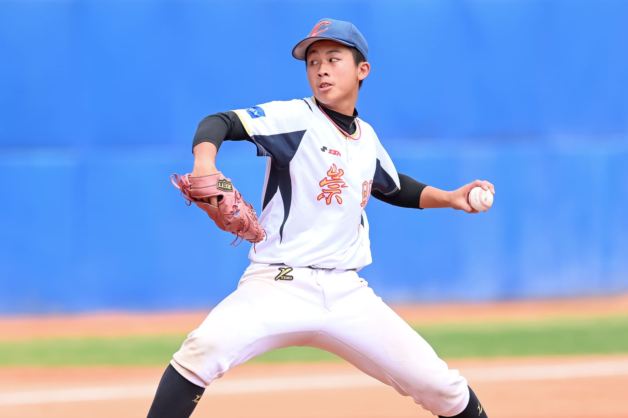 台南市左投邱彥鈞先發用滿95球。台灣世界少棒聯盟