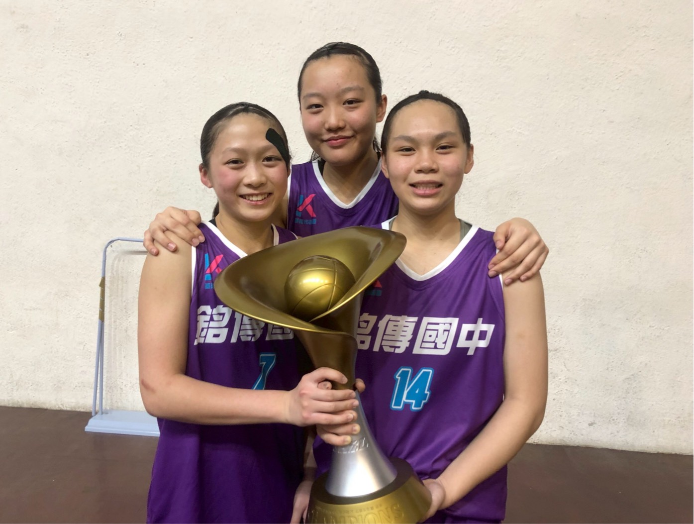 銘傳鋇隊鐵三角。高中體總提供