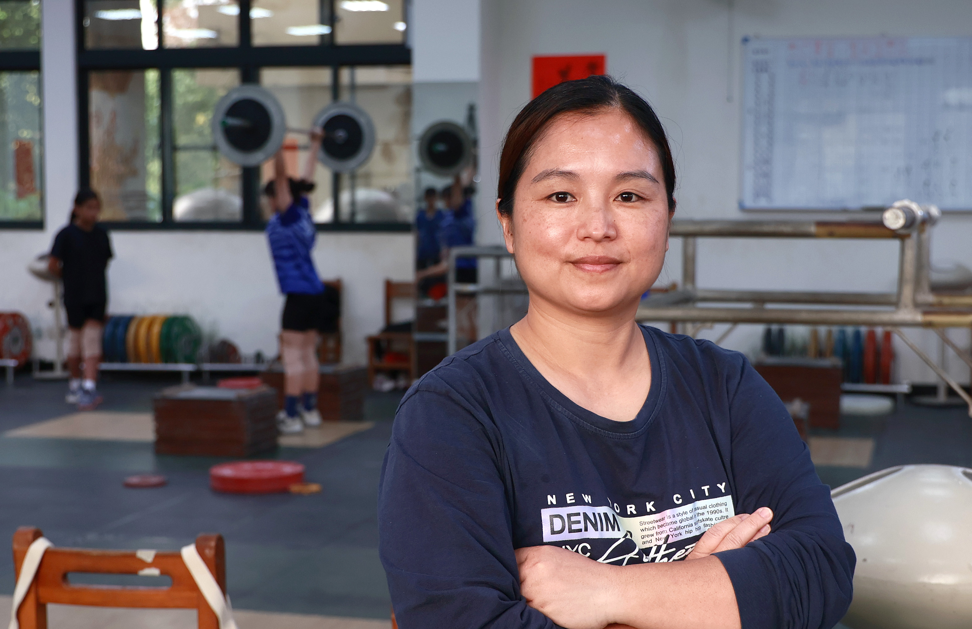 雅典奧運舉重國手陳涵彤是大內國中舉重隊的第一代選手。臺南市體育局提供