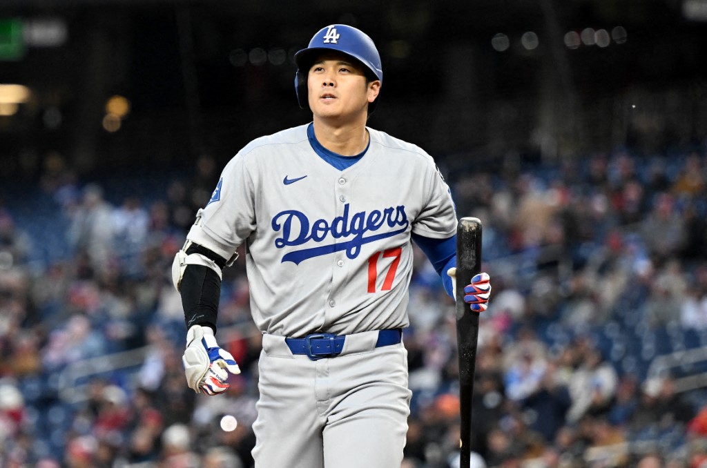 道奇吞三連敗，大谷翔平打擊率也好不容易保住三。法新社
